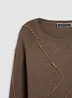 Bead Detail Long Sleeve Sweater