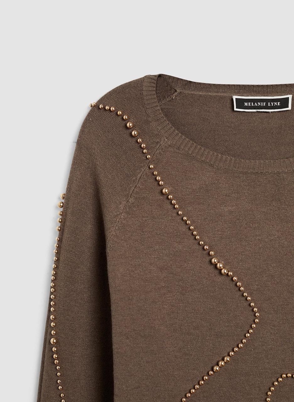 Bead Detail Long Sleeve Sweater