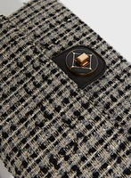 Tweed Clasp Detail Clutch