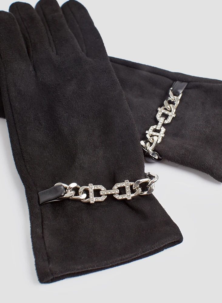 Chain Detail Gloves