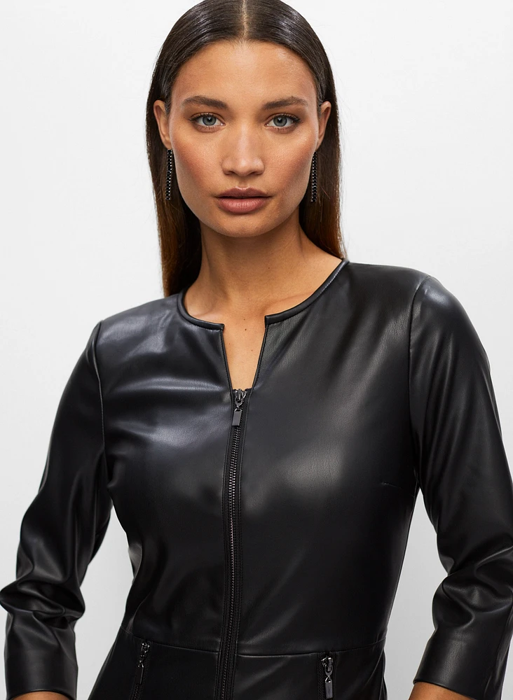 Joseph Ribkoff - Vegan Leather Dress