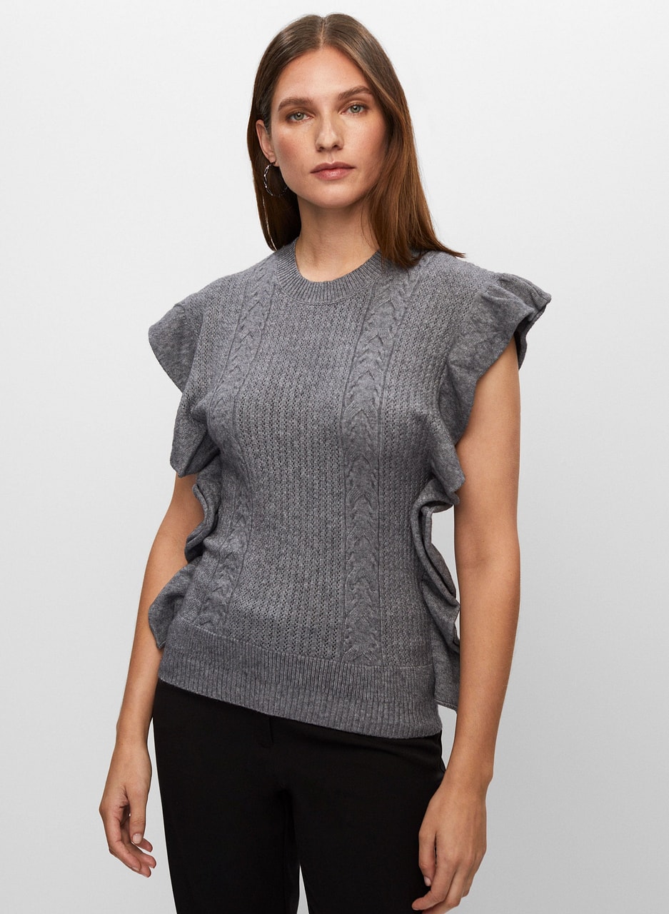 Frank Lyman - Ruffle Detail Sweater