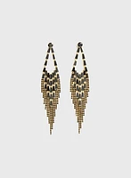 Crystal Baguette Chandelier Earrings