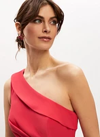 One-Shoulder Ruffle Detail Dress