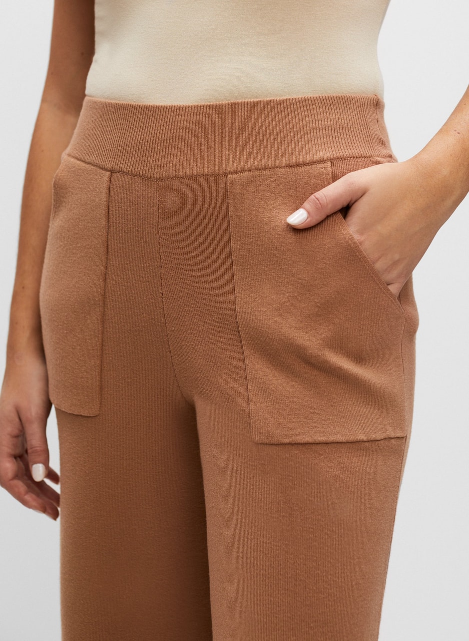 Knit Culotte Pull-On Pants