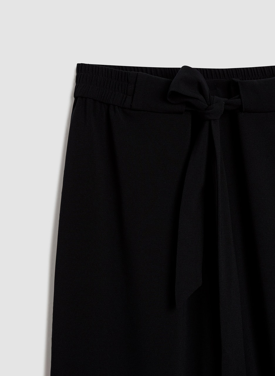 Belted Wide Leg Culotte Pants