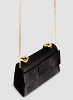 Bow Detail Satin Clutch