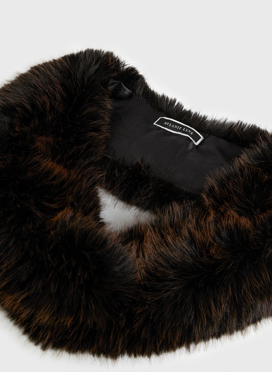 Two-Tone Vegan Fur Collar