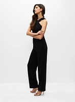 Crossover Halter Neck Jumpsuit