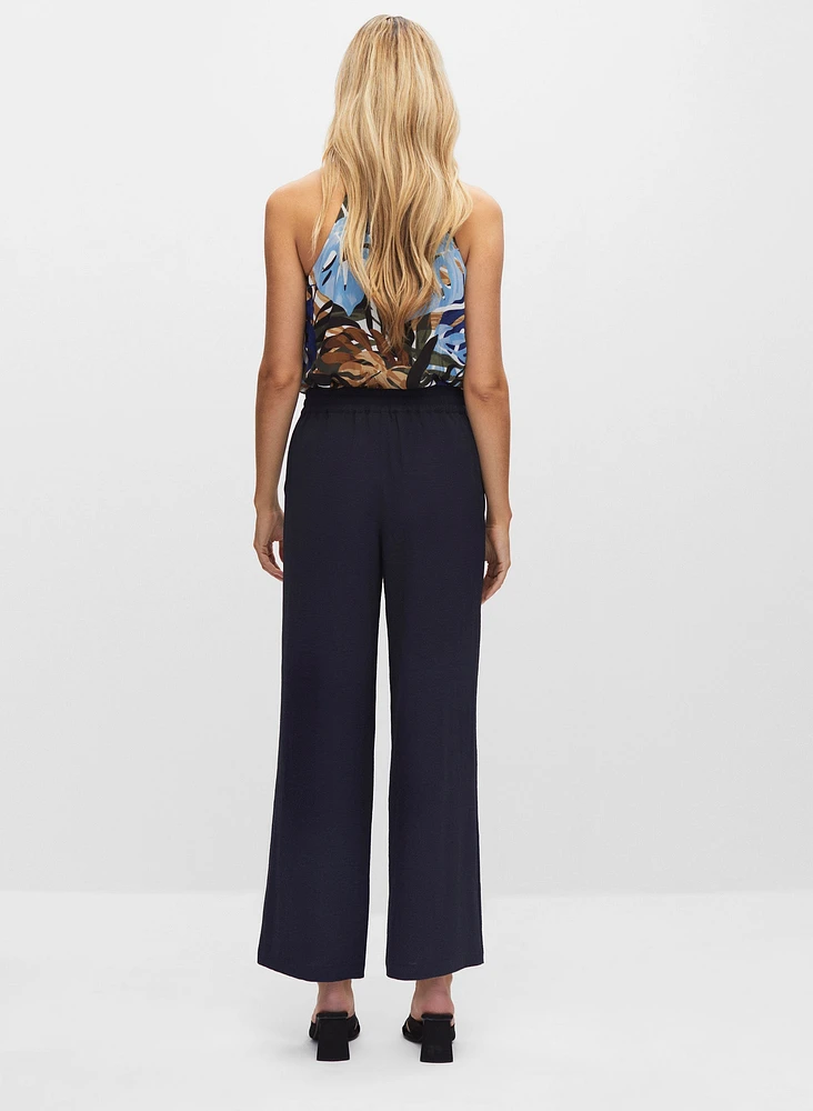 Pull-On Wide Leg Pants