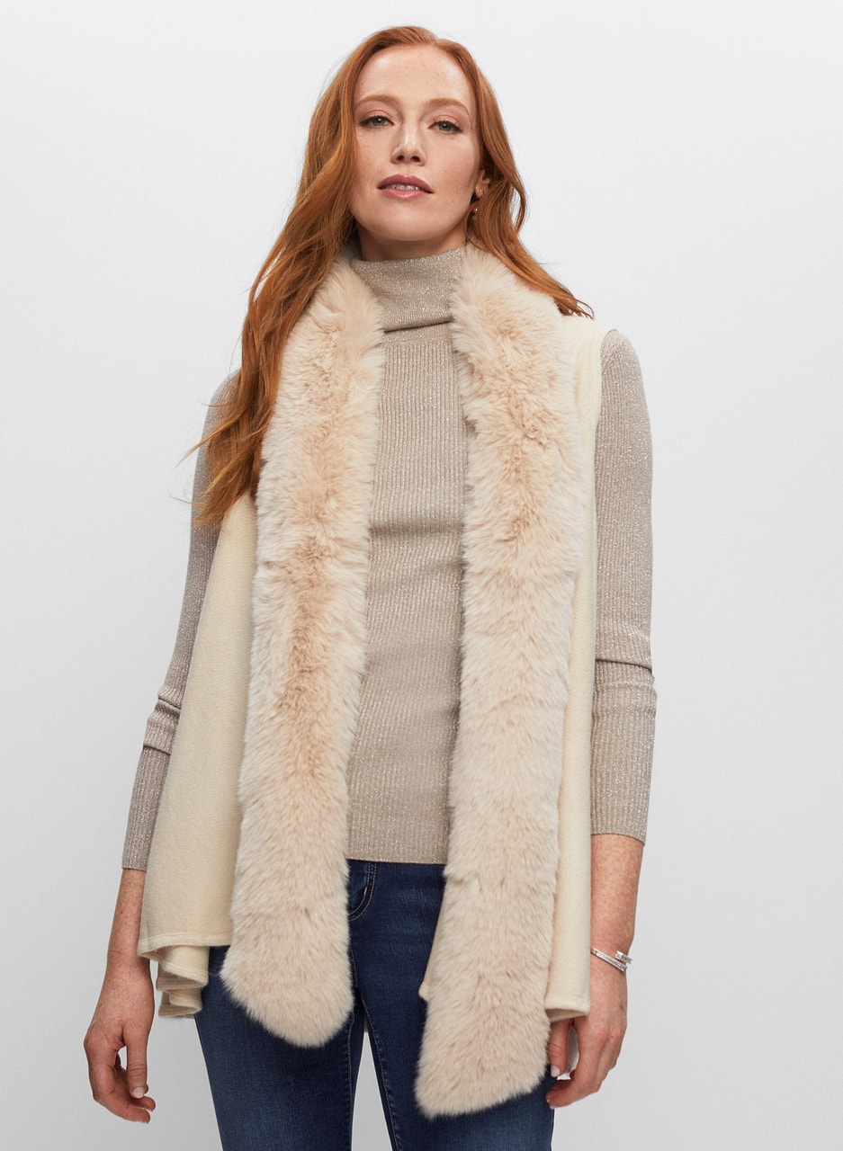 Joseph Ribkoff - Faux Fur Trim Vest