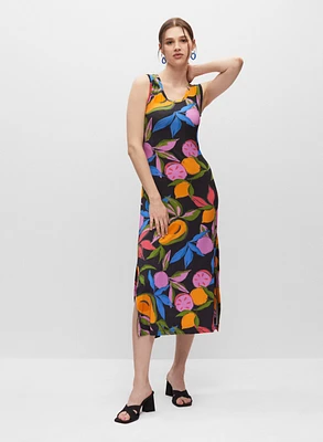 Fruit Print Jersey Dress