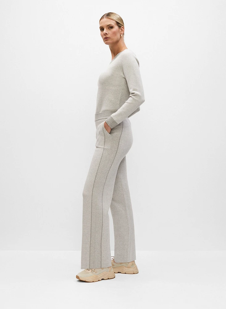 Herringbone Pull-On Pants