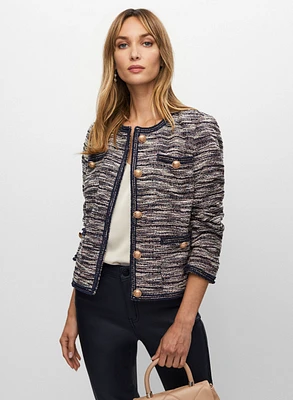 Tweed Button-Down Jacket