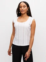 Eyelet Sleeveless Top