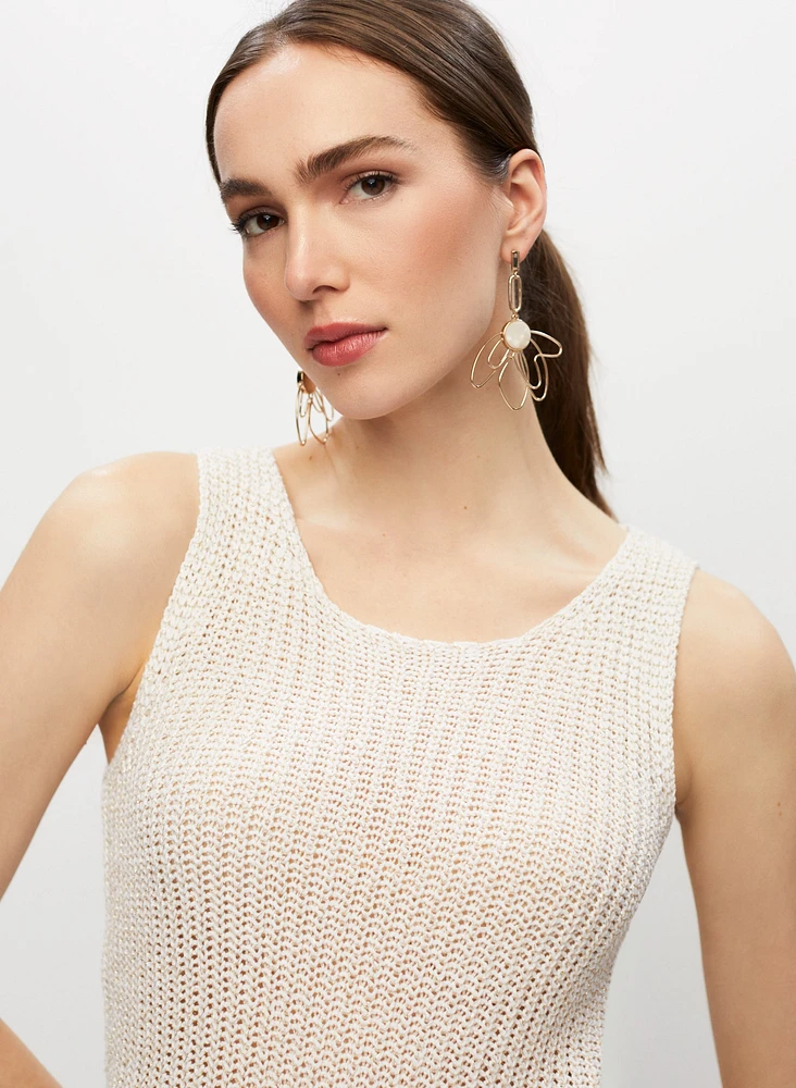 Open Weave Sleeveless Pullover