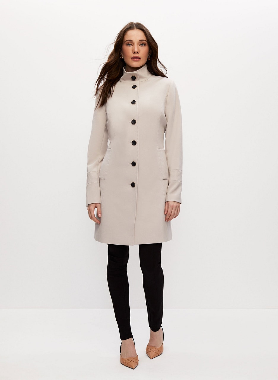 Button Front Trench Coat