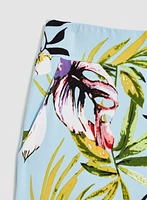 Tropical Pull-On Culotte Pants