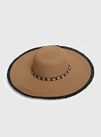 Fringe Detail Straw Hat