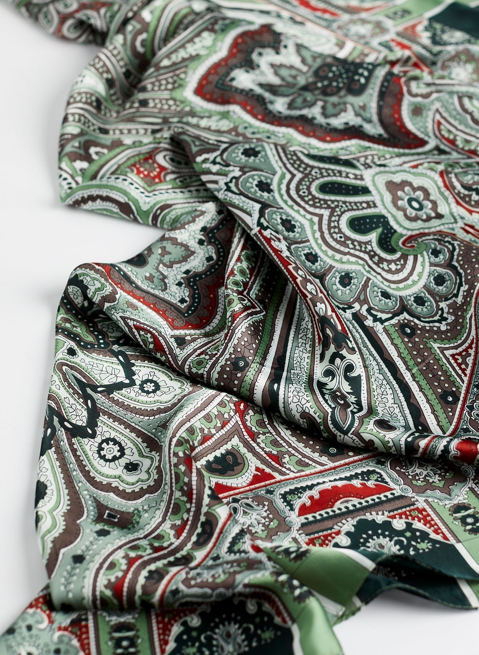 Paisley Print Square Scarf