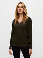 V-Neck Knit Sweater