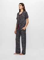 Paisley Heart Print Pyjama Set