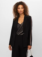 Joseph Ribkoff - Mesh Detail Blazer