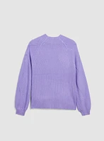 Diamond Rib Knit Pullover Sweater