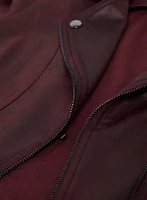 Vex - Snap Detail Faux Suede Jacket