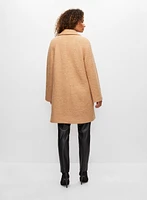 Textured Wool Blend Coat