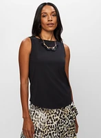 Sleeveless Boat Neck Top