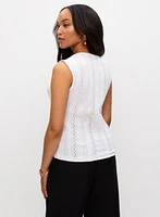 Eyelet Sleeveless Top