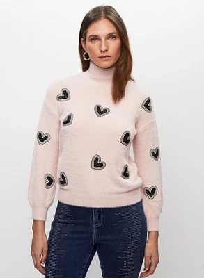 Frank Lyman - Heart Appliqué Sweater