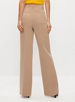 Pleated Flare Leg Pants