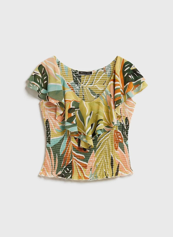 Tropical Print Top