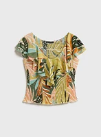 Tropical Print Top