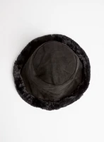 Reversible Faux Suede Bucket Hat