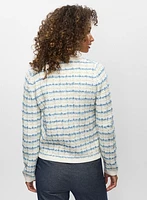 Striped Bouclé Cardigan