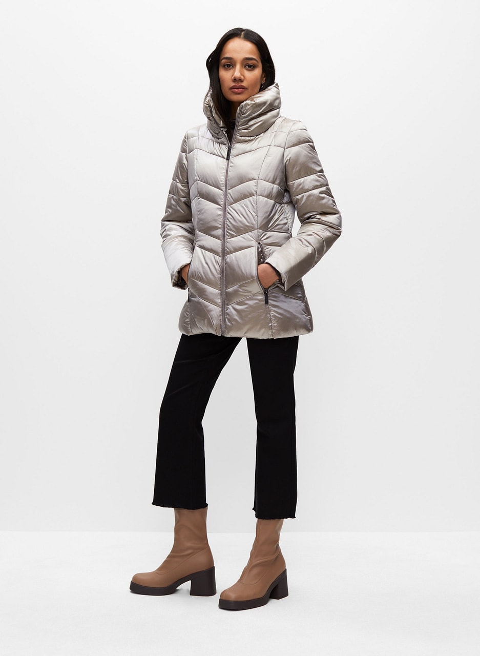 Stand-Up Collar Puffer Coat