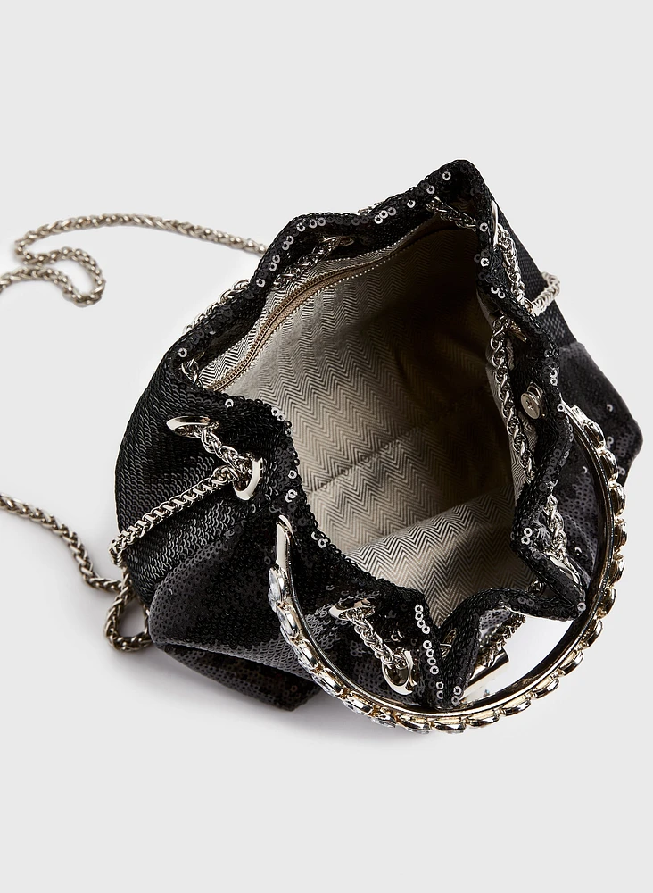 Sequin Bucket Bag