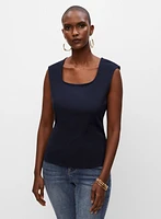 Square Neck Sleeveless Top