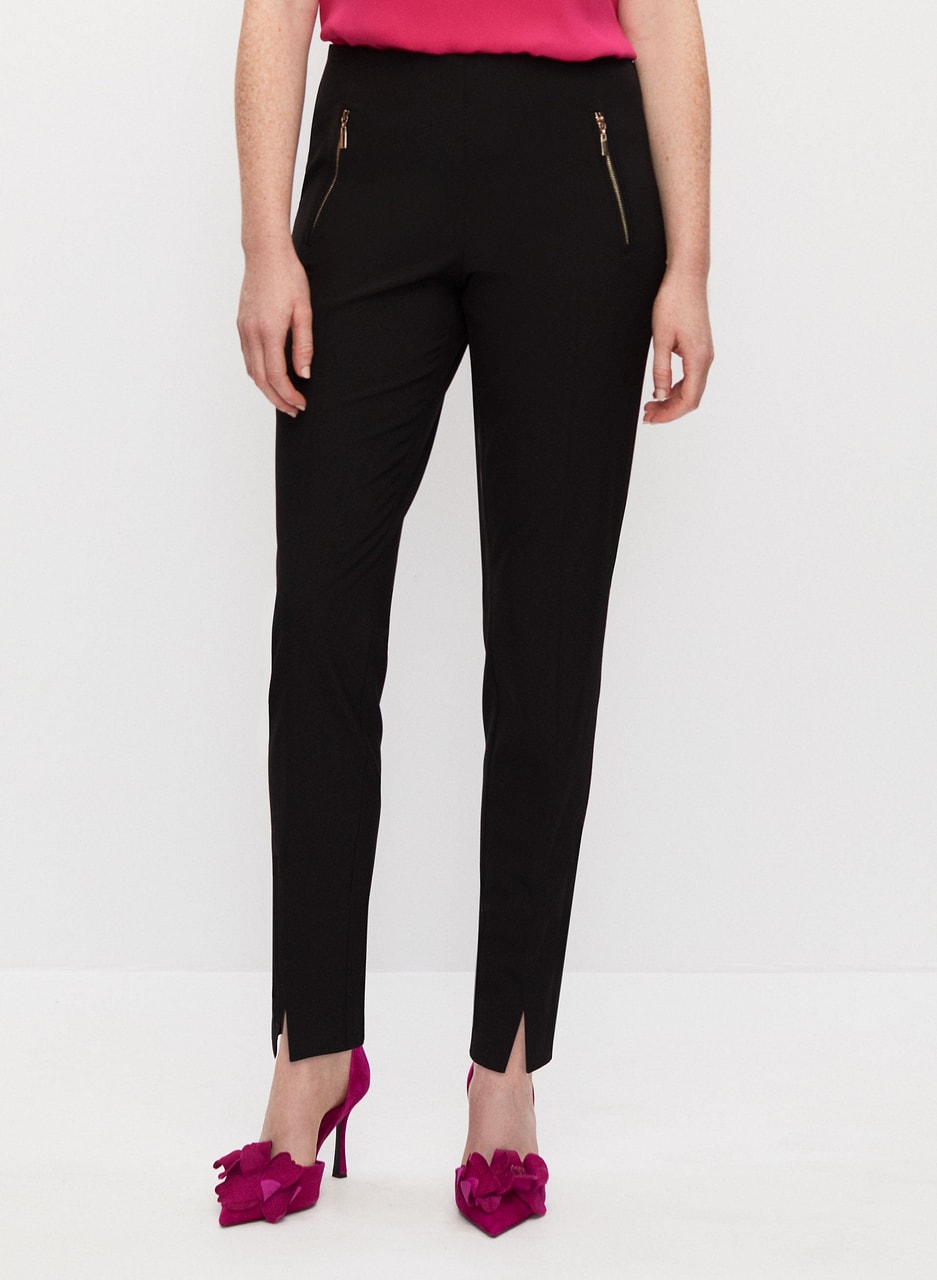 Amber Zip Detail Slim Leg Pants