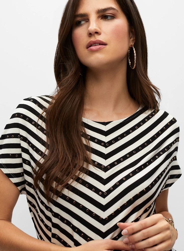 Striped Print Tee