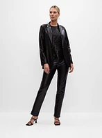 Joseph Ribkoff - Vegan Leather Blazer