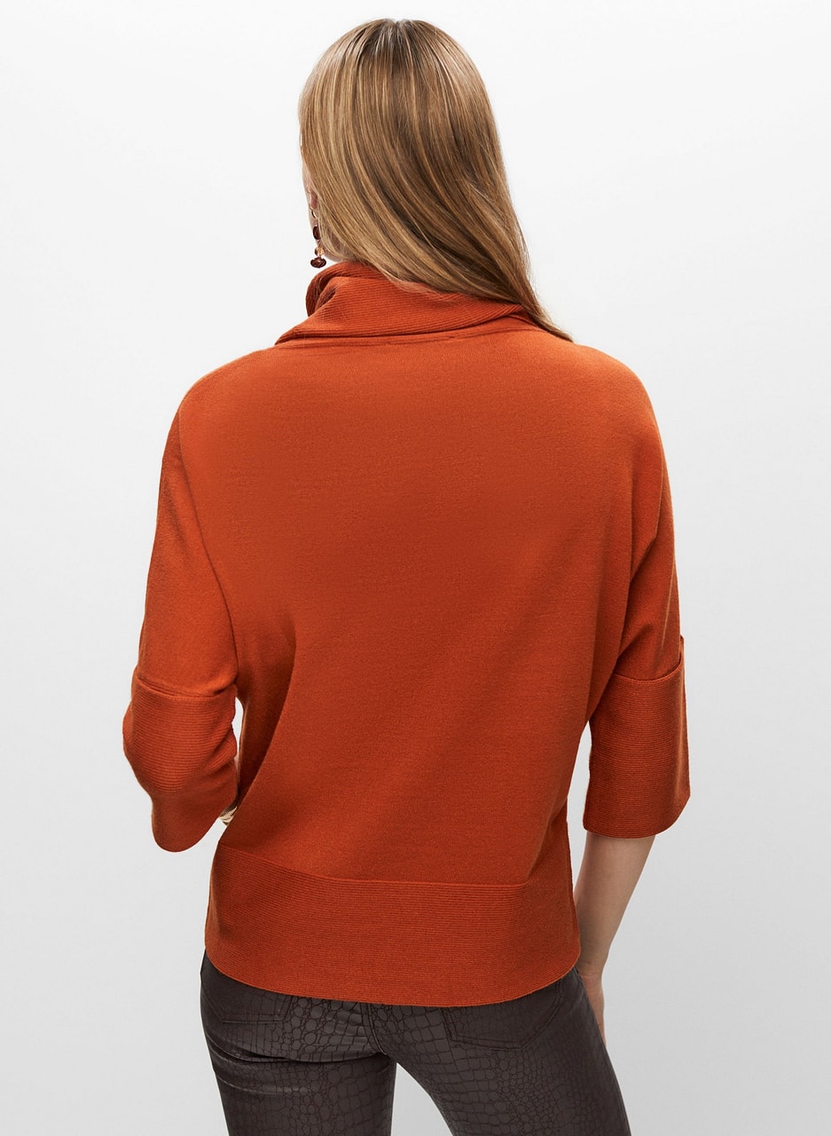 Joseph Ribkoff - Funnel Neck 3/4 Sleeve Sweater