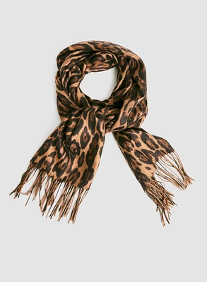 Reversible Leopard Print Wrap