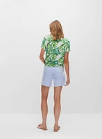 Palm Leaf Print Top