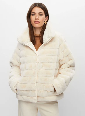 Vegan Fur Reversible Coat