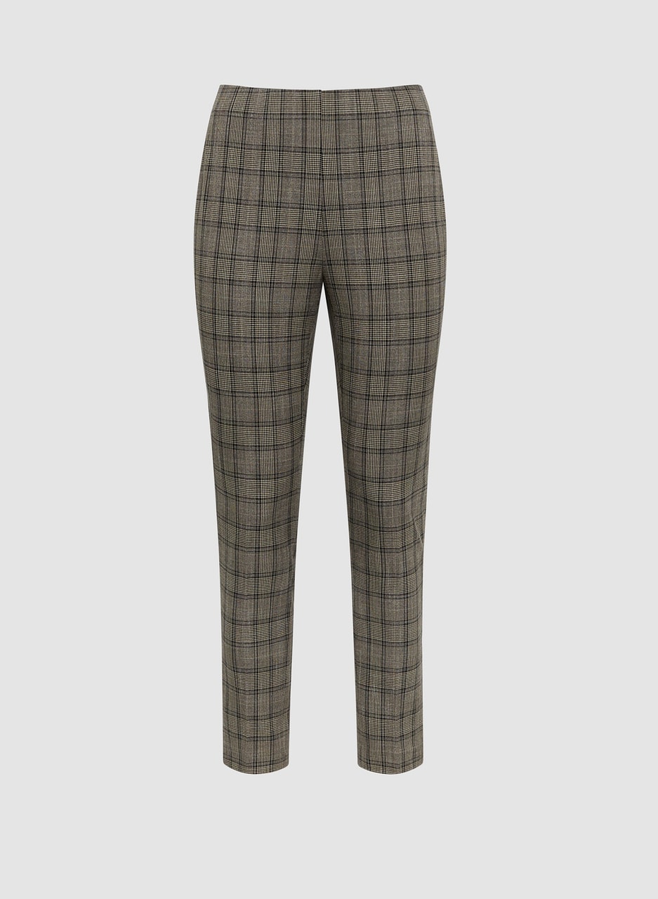 Amber Slim Leg Plaid Pants