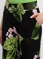 Floral Print Wide Leg Pants